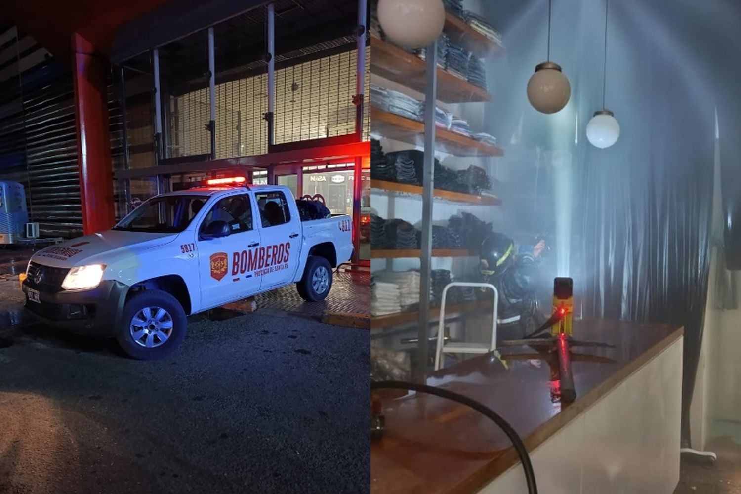 Incendio en un local de ropa dentro de un hipermercado de zona sudoeste