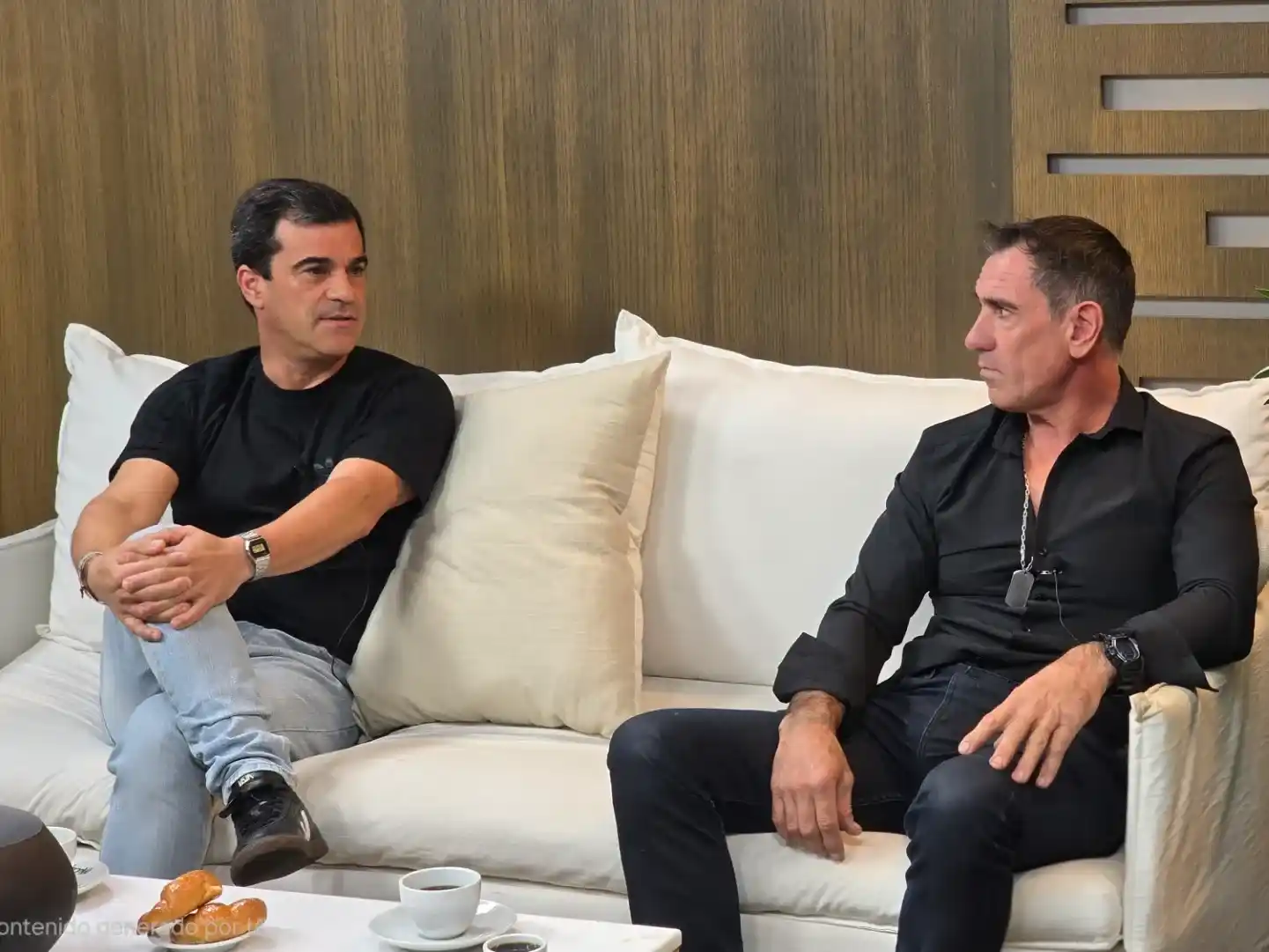 Juan Manuel Ferreiro, presidente del Centro de Productores de Papa de Tandil, y Pedro Feliche, integrante de la comisión y productor,.