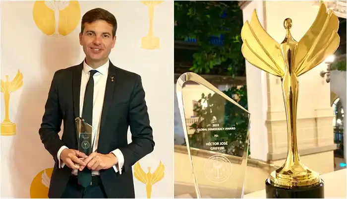 El lujanense Héctor Griffini fue destacado como personalidad influyente en los premios "Democracia Global"