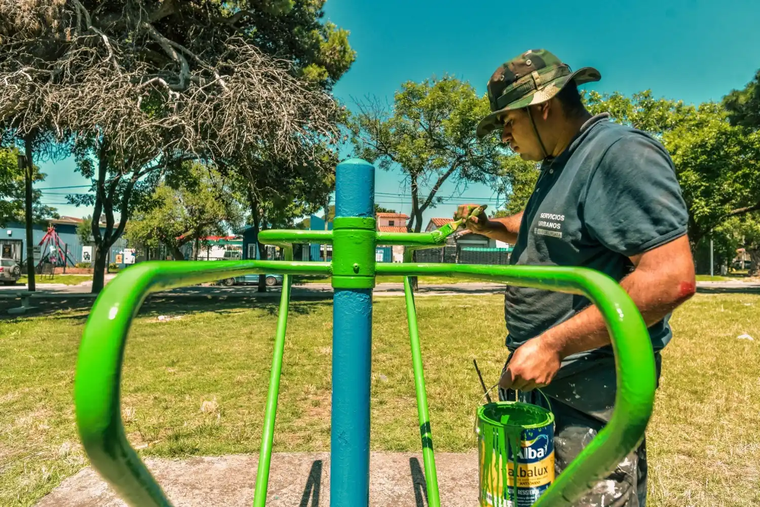 Los trabajos se realizaron en cuatro plazas de Punto Mogotes.