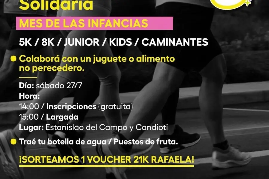 Carrera recreativa por el mes de las Infancias