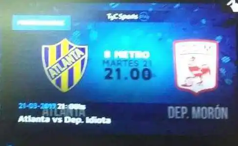 El insólito graph de TyC Sports que ofende a los hinchas de Morón