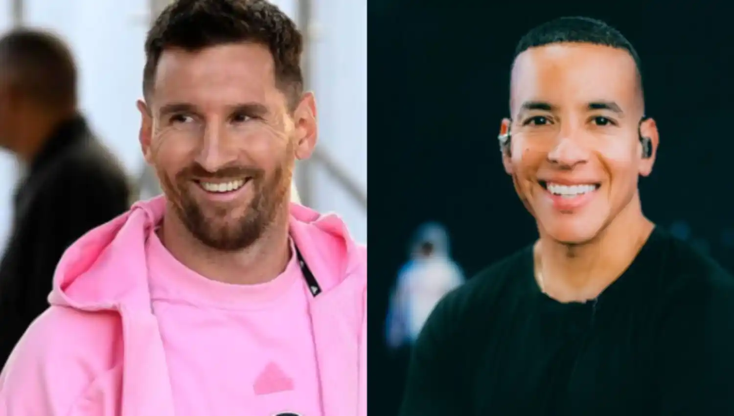 Divertido encuentro entre Lionel Messi y Daddy Yankee en Chase Stadium
