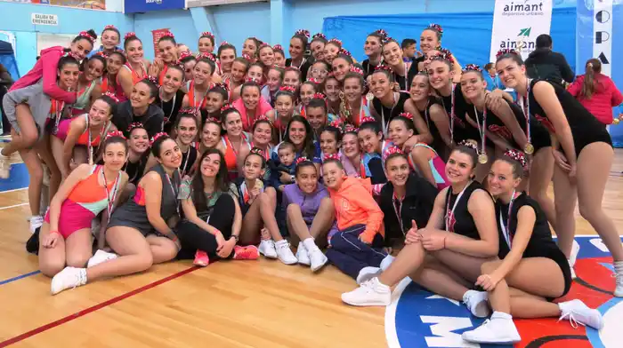El equipo de Gimnasia Aeróbica de Unión. 