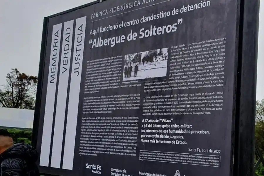 Se realizó la señalización del Espacio de Memoria de la metalúrgica Acindar