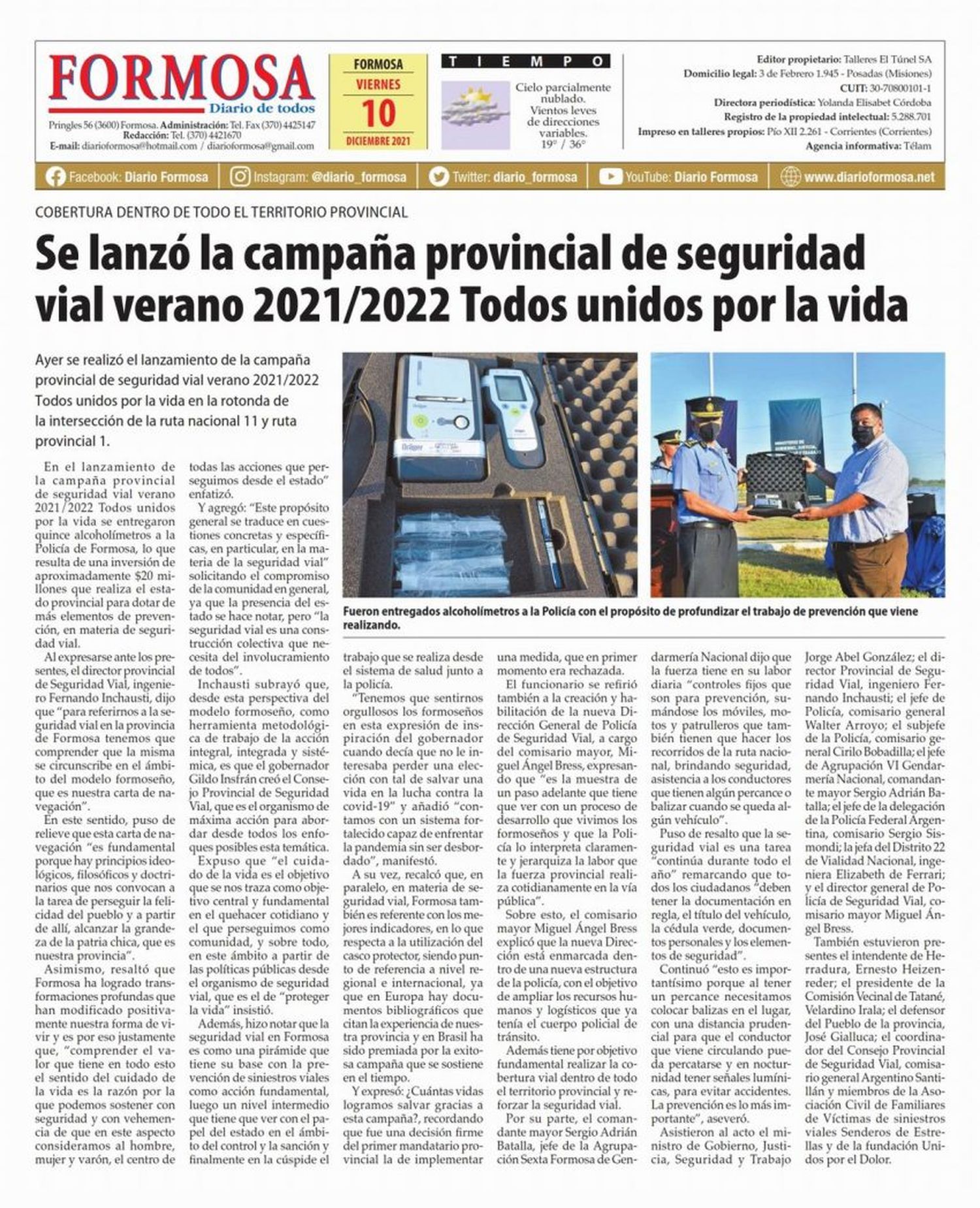 Tapa y Contratapa 10 de diciembre de 2021