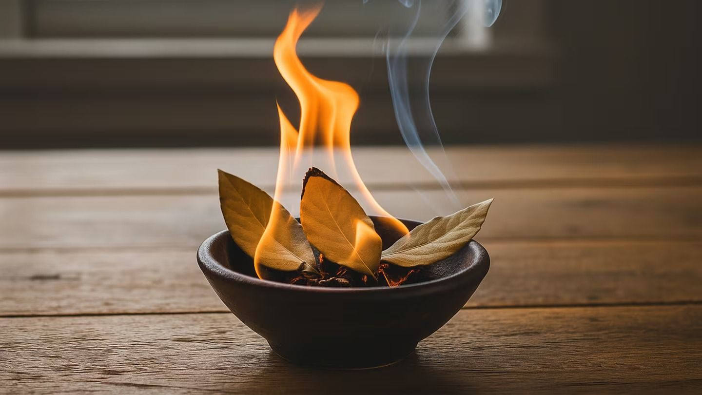 Conocé para qué sirve hacer este ritual del laurel y el fuego a principio de mes. (Imagen ilustrativa generada con IA)