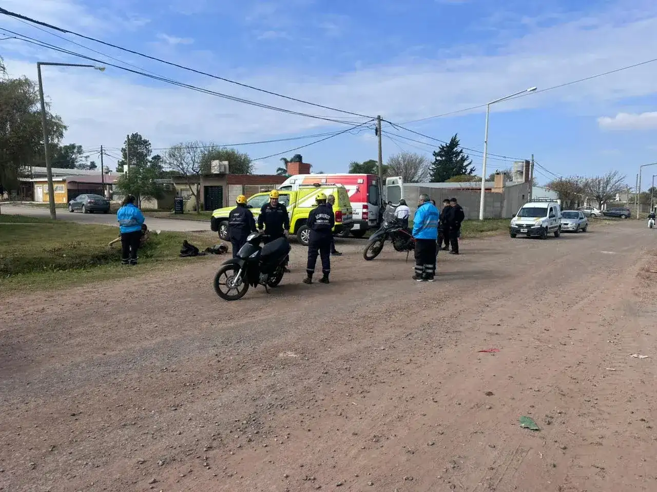 Escenario de la colisión de motos en las primeras horas de la tarde. Foto. BVVT
