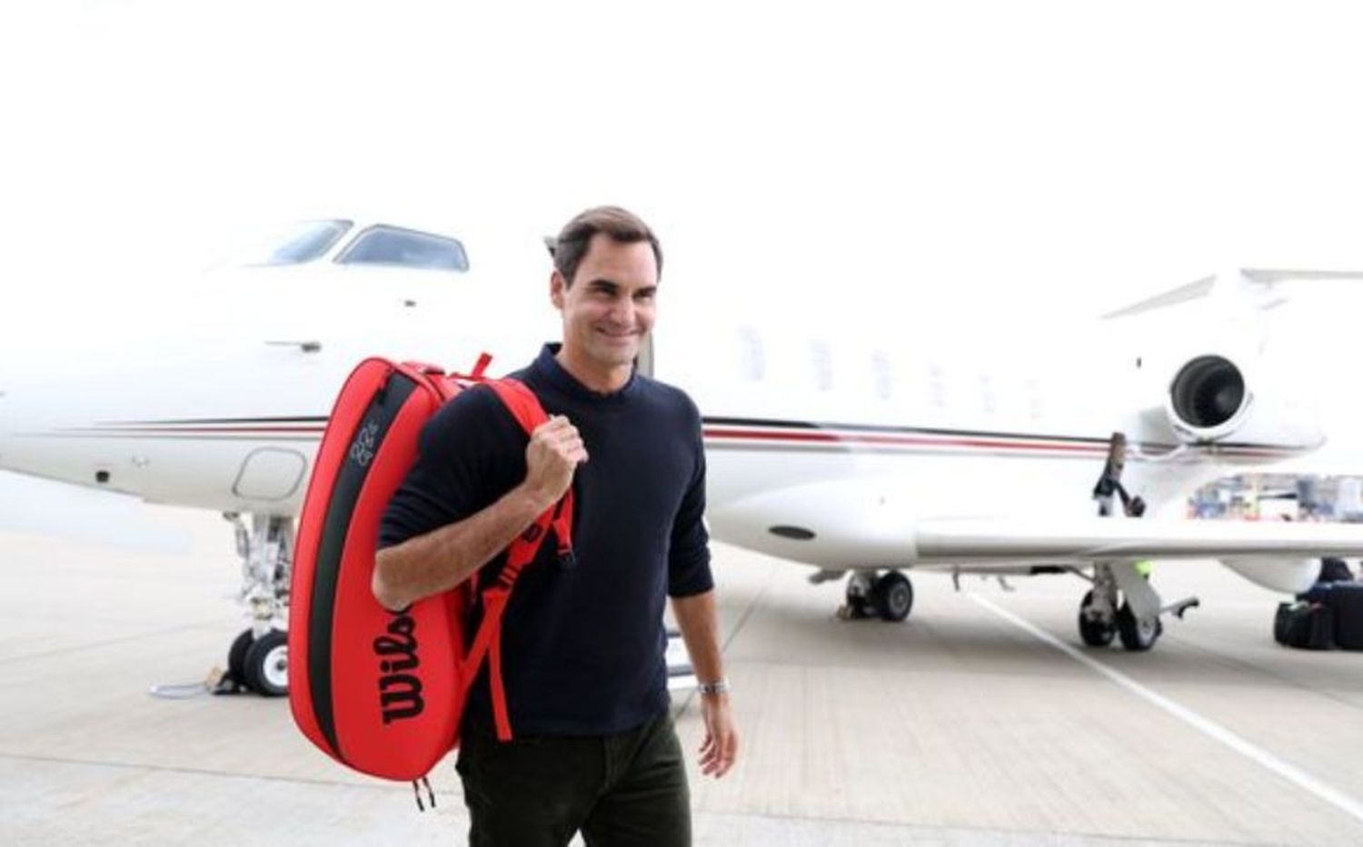 Roger Federer llegó a Londres para jugar su último torneo