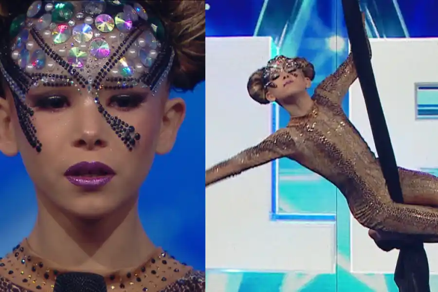 Got Talent Argentina: tiene 10 años, deslumbró con su acrobacia en telas y se emocionó en el estudio