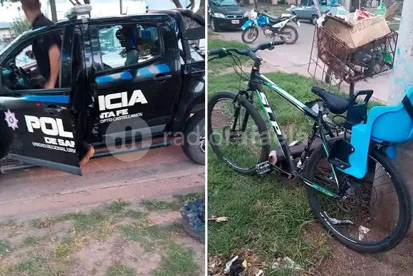 Robó una bicicleta de una casa, robó dinero en un comercio: lo persiguieron y atraparon