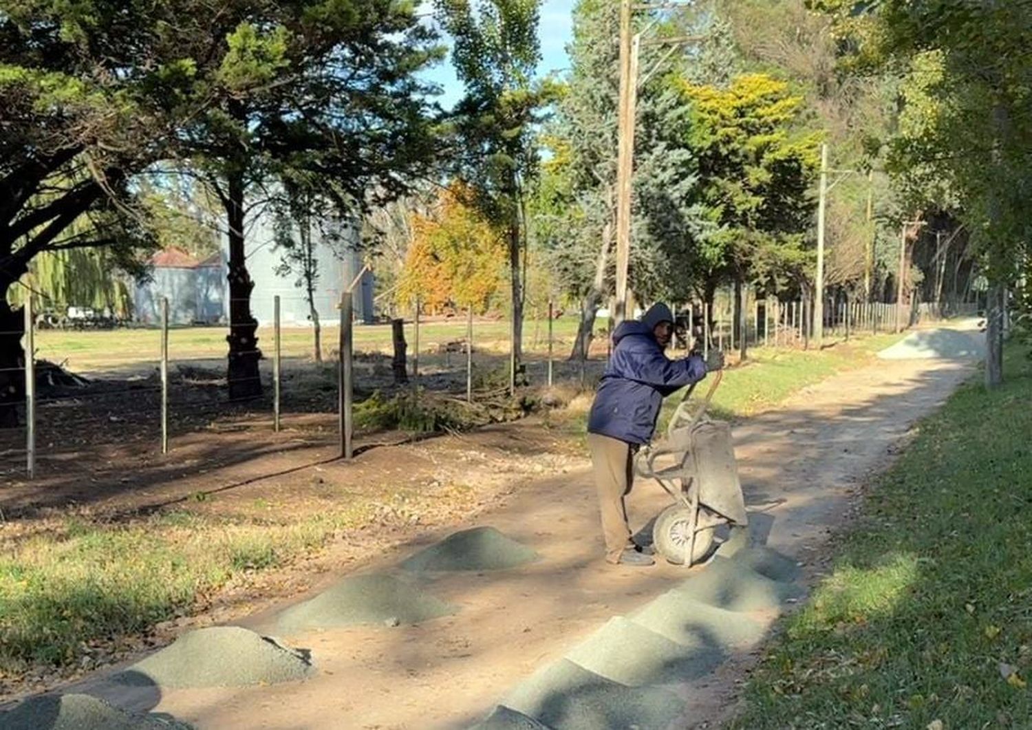 Avanza. La construcción de la ciclovía en Lobería