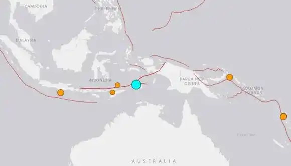 Sismo de 7,6 grados sacudió las  costas de Indonesia