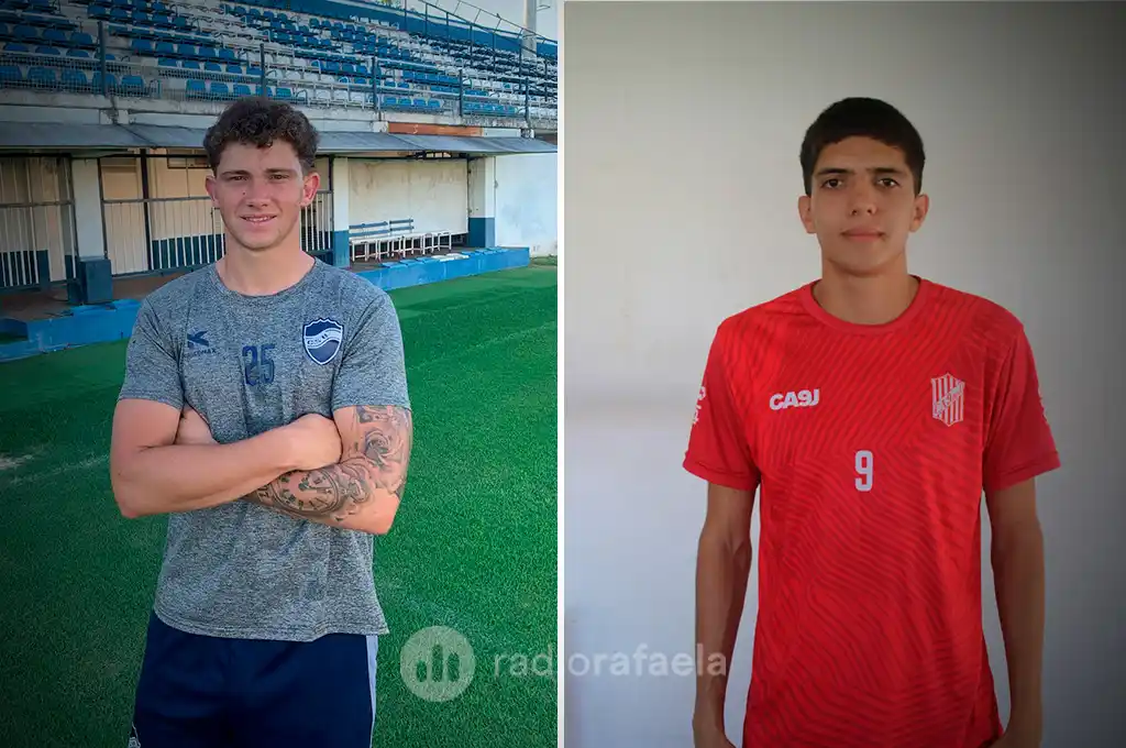 Juan Cruz Giacone y Alan Sosa, las nuevas caras en los equipos rafaelinos.