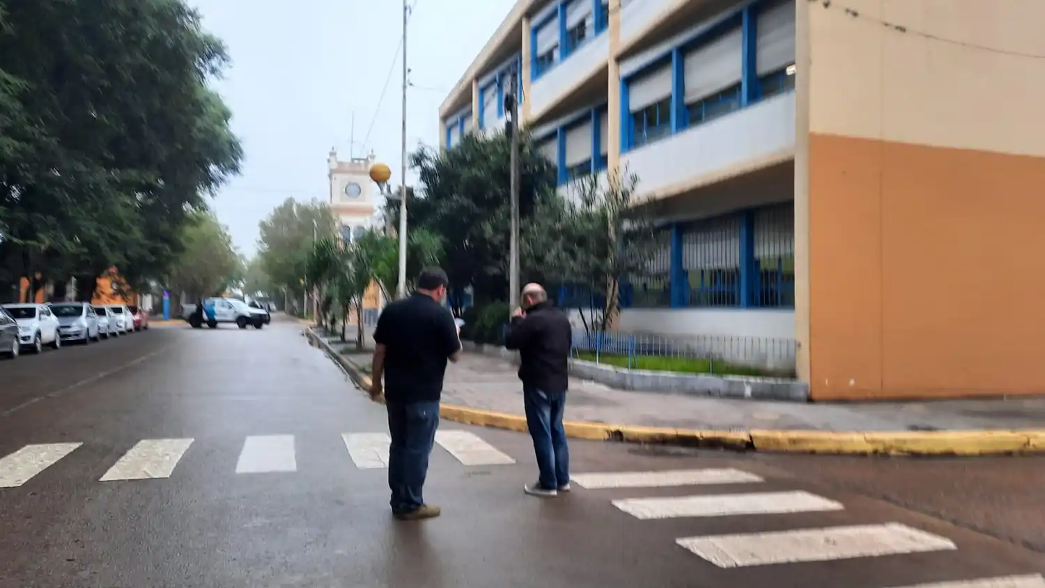 baraybar y giovanettoni en evacuación socorro amenaza de bomba