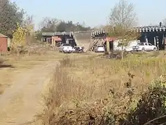 Una joven se cayó desde el viejo Puente Pellegrini.