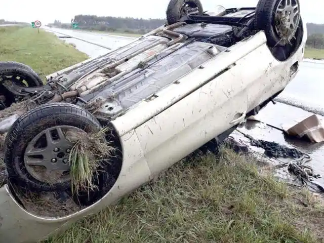 Brutal vuelco  de una persona domiciliada en Gualeguay