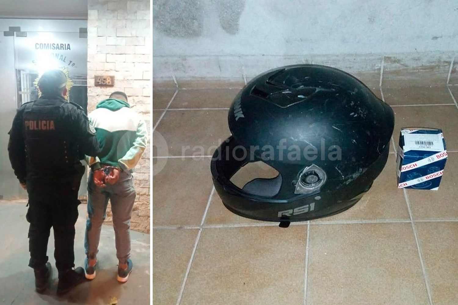 Robó un casco, pero no llegó tan lejos y terminó aprehendido