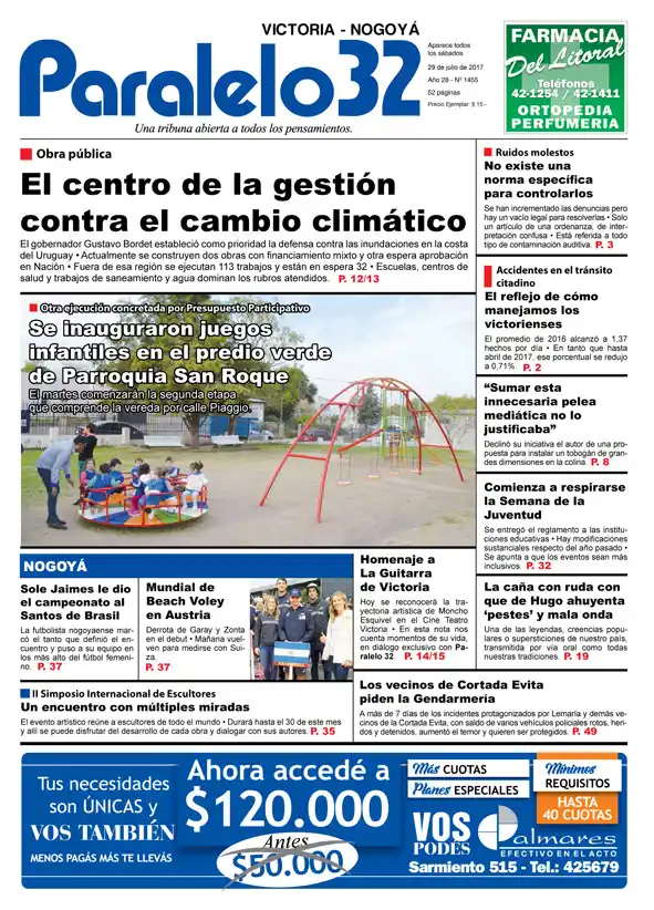 Tapa de Paralelo 32 edición Victoria – Nogoyá de este sábado