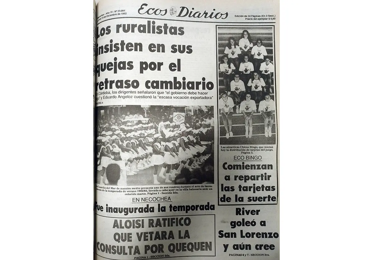 Lunes 14 de diciembre de 1992