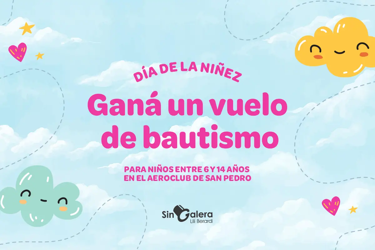 Día de la niñez: el Aeroclub sortea vuelos de bautismo para niños