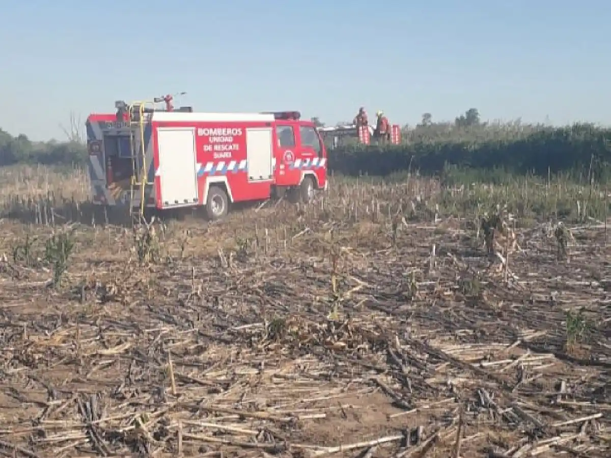 Se incendió un campo en Suardi 