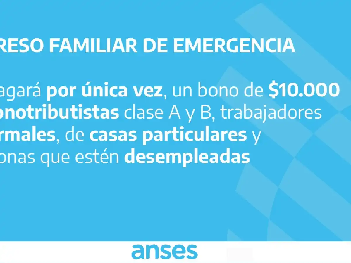 Cómo se cobrarán los 10.000 pesos del Gobierno