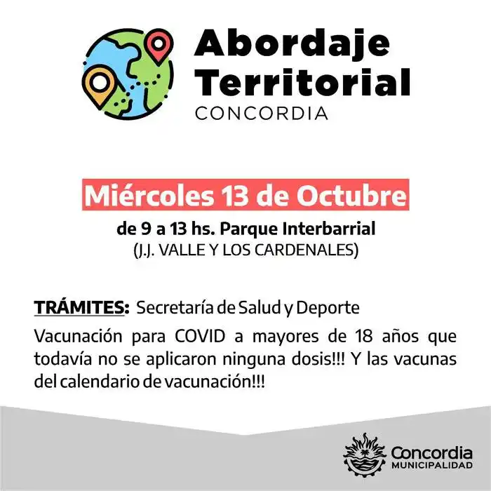 Concordia: Abordaje territorial en la zona noroeste