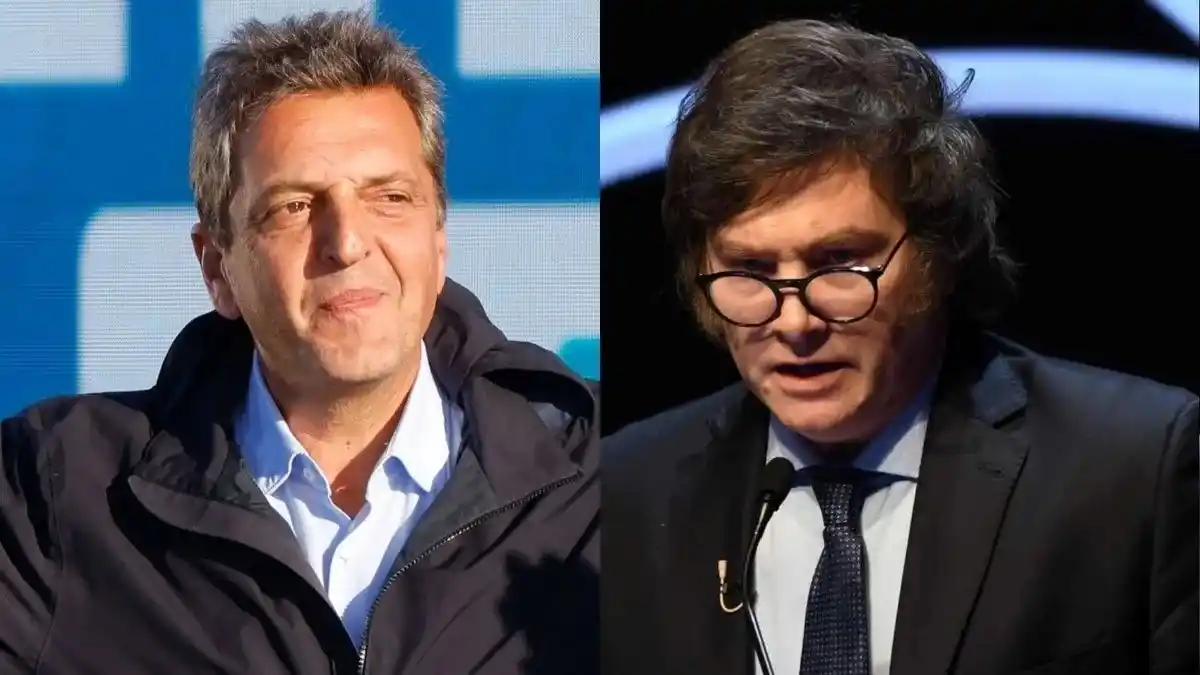 Sergio Massa y Javier Milei.