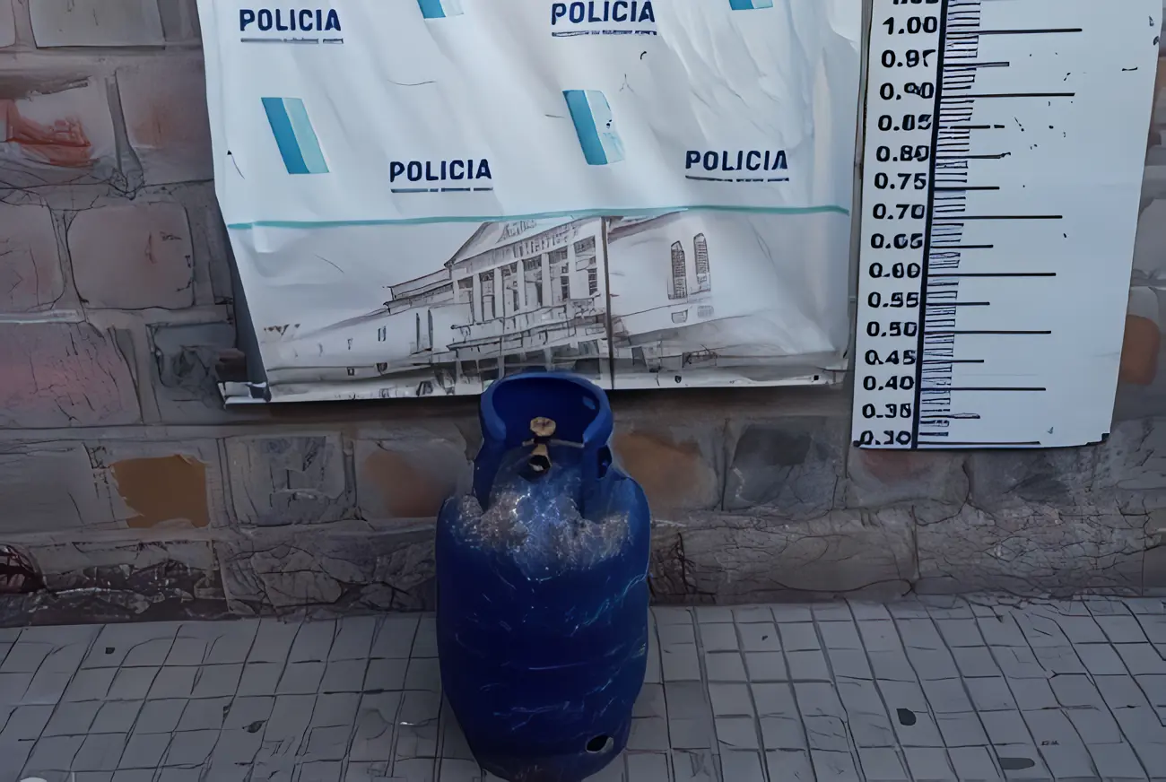 Recuperaron la garrafa robada. Foto: Policìa Bonaerense.