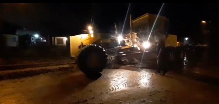 El municipio realizó trabajos por la acumulación de agua en Olimpo