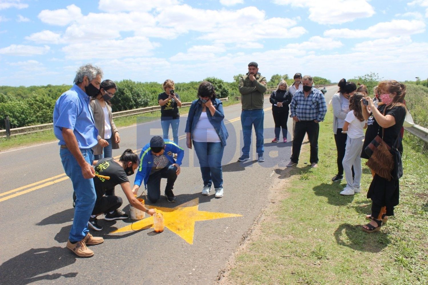 Se pintó la estrella amarilla 99 en homenaje a un chico de 14 años
