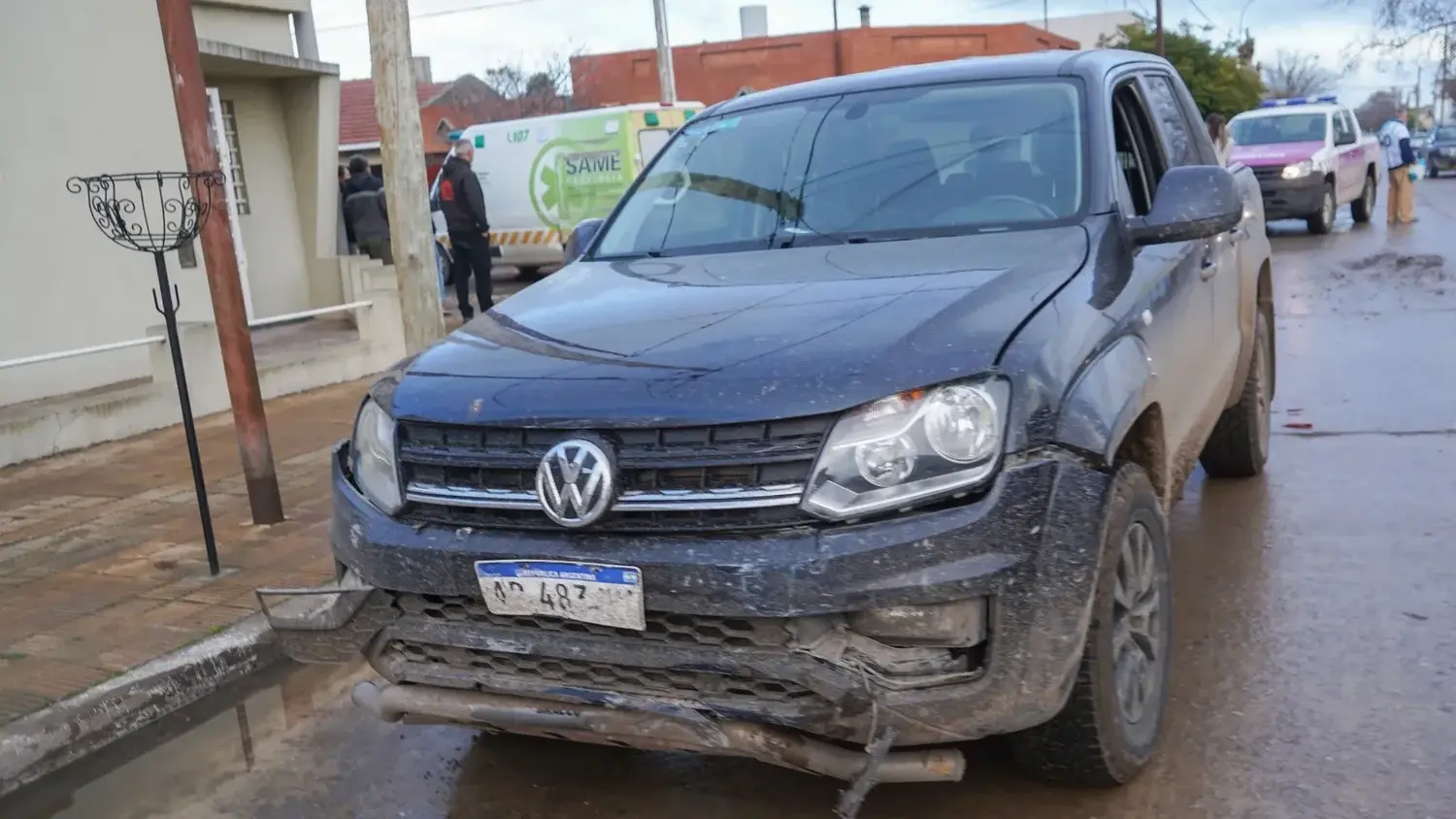 Rodados, involucrados en la fuerte colisión producida en calles 66 y 73