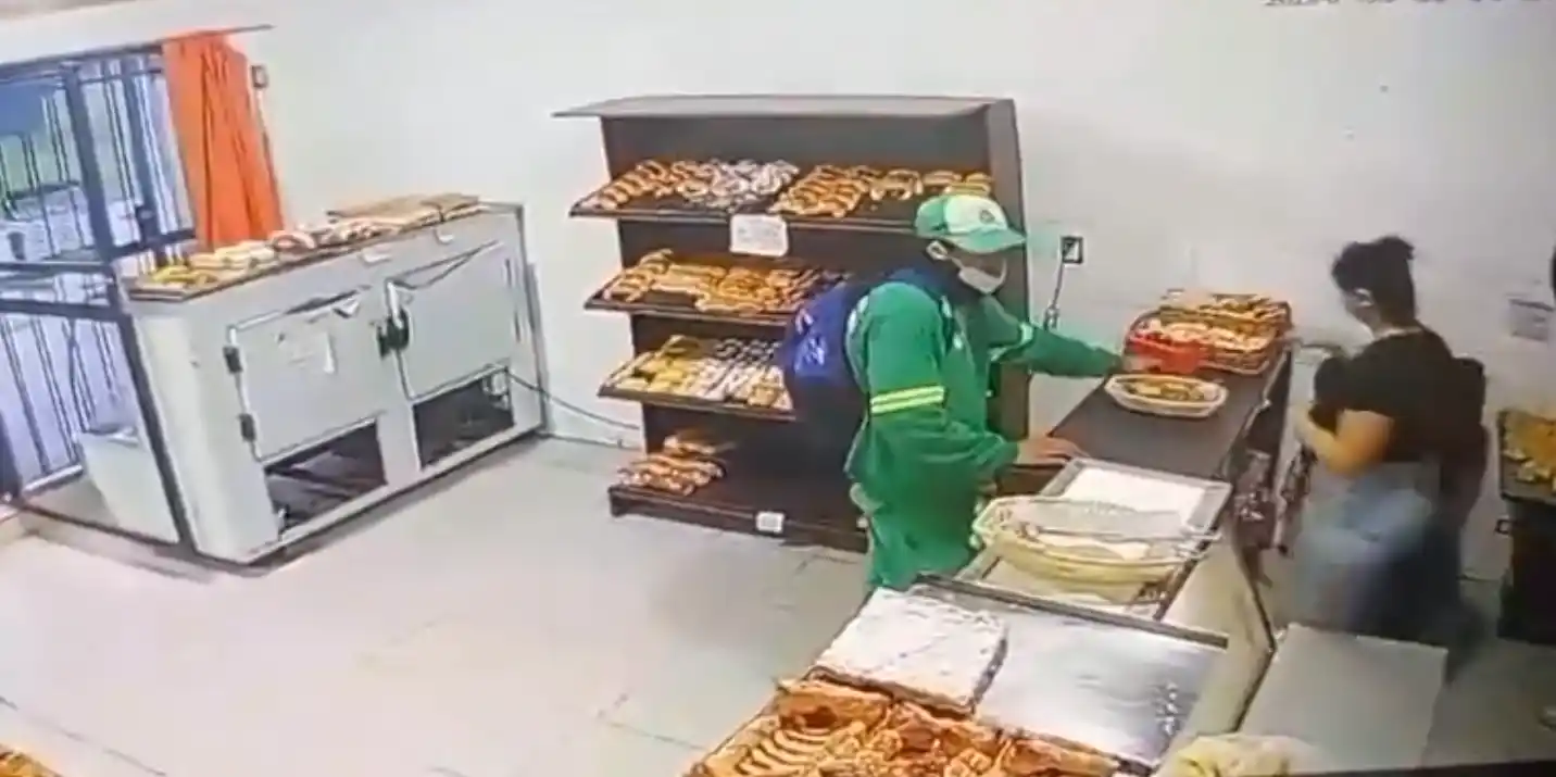 El delincuente fue captado por las cámaras de seguridad