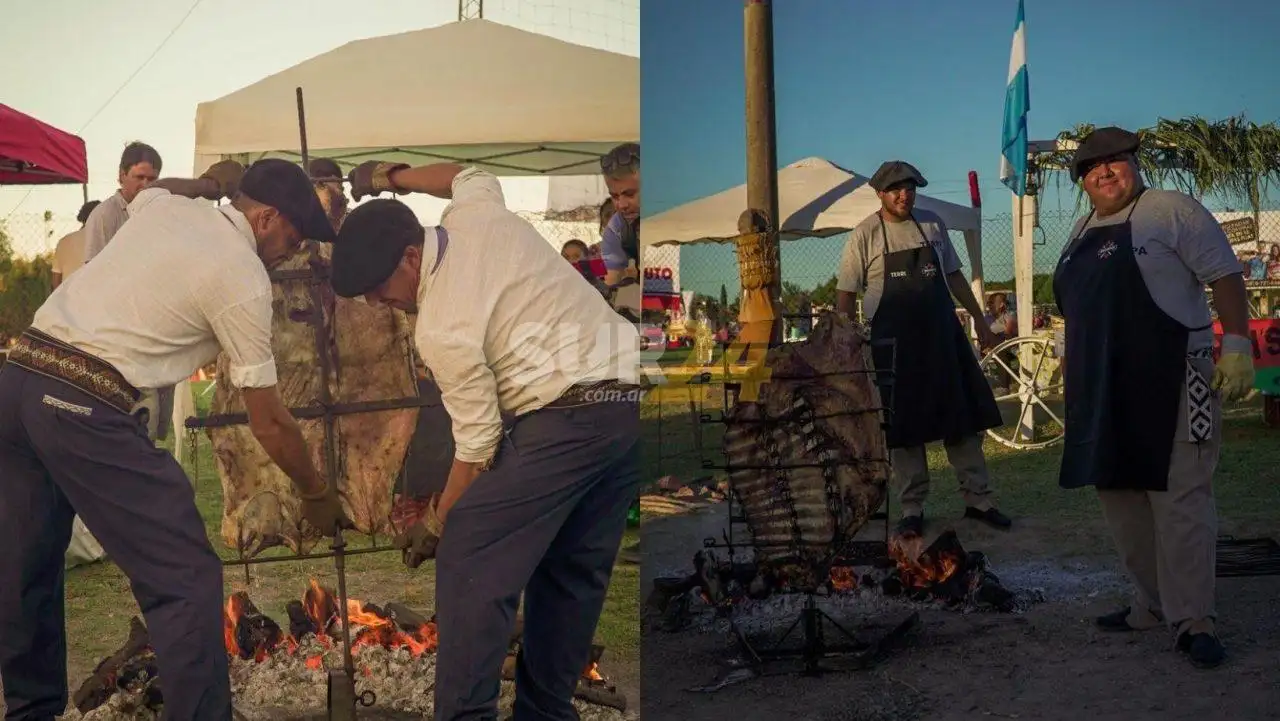 Se concretó el primer festival de costillar a la estaca en Firmat
