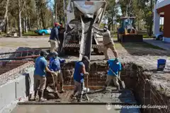 Pileta de natación de AIPRODIS: continúa la obra