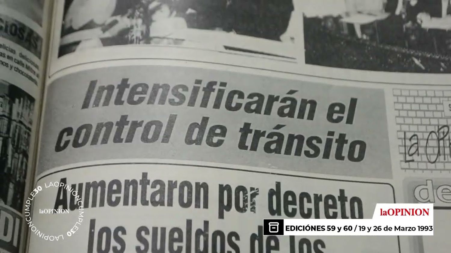 30 años de La Opinión: las tapas 59 y 60, del 19 y 26 de marzo de 1993