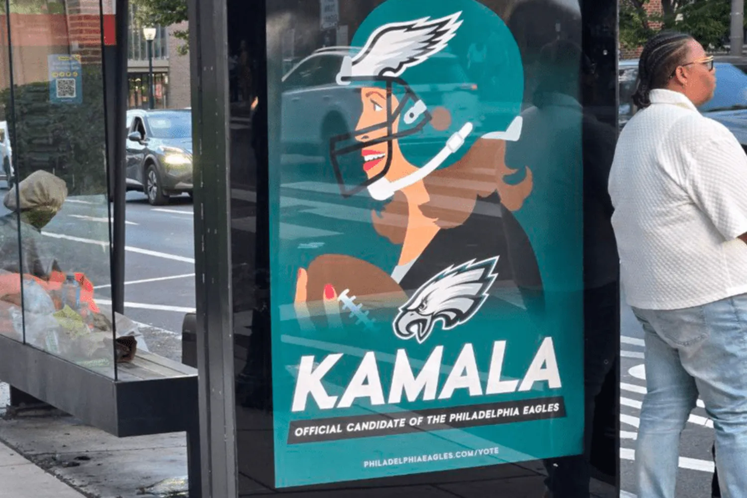 Eagles’ political ad endorsing Kamala Harris