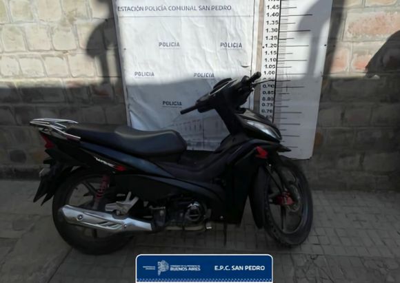 Recuperan una moto robada en abril del año pasado