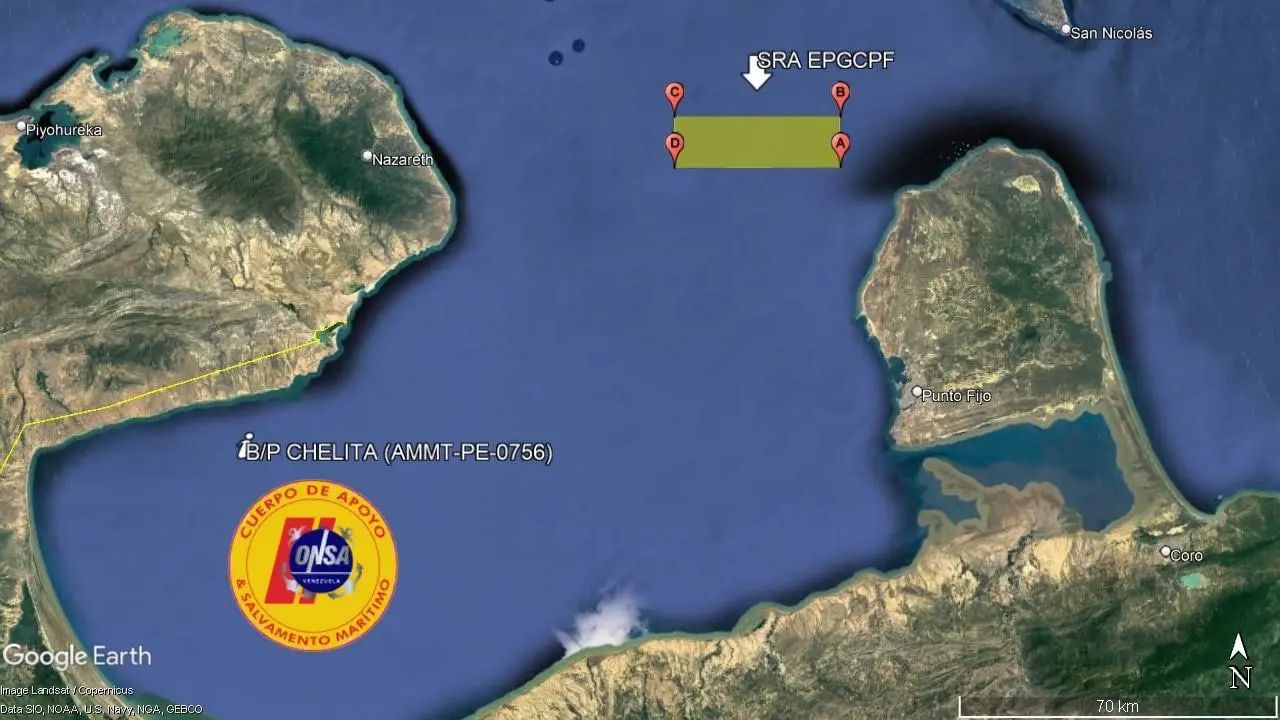 ¡ZARPÓ DESDE FALCÓN!  Desaparecida embarcación Chelita con cinco pescadores