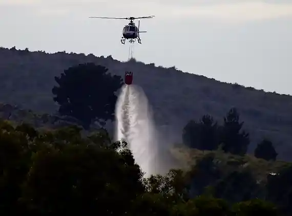 El incendio, sobre el Cerro la Cruz.