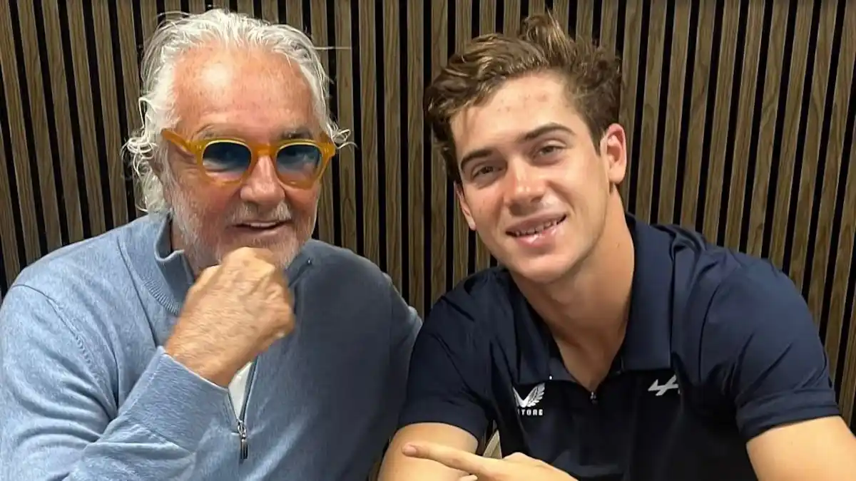 Flavio Briatore junto a Franco Colapinto. El italiano tiene un plan para llevar a Alpine a lo más alto de la F1