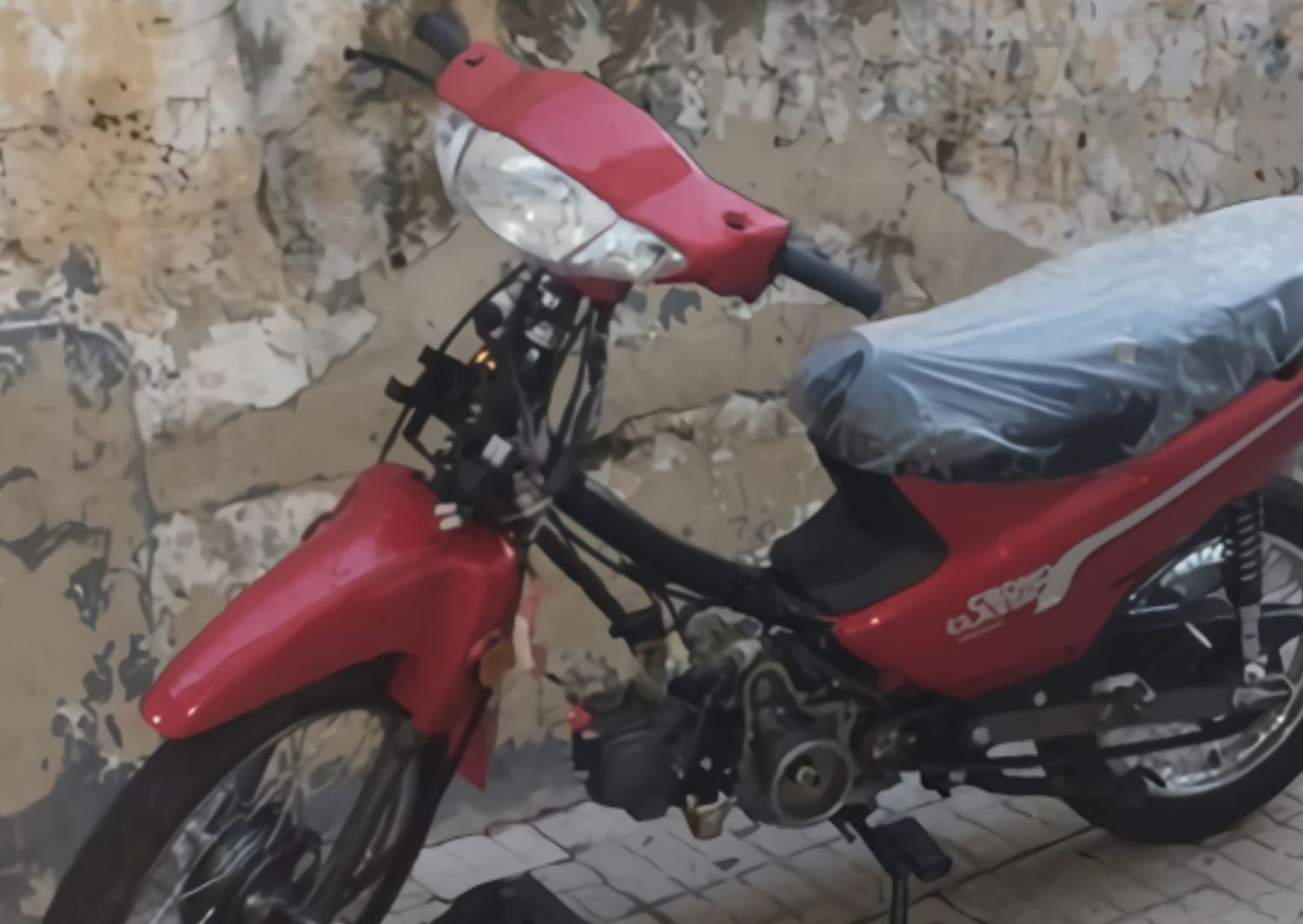 La policía sorprendió a un sujeto cuando se hallaba desarmando una moto.