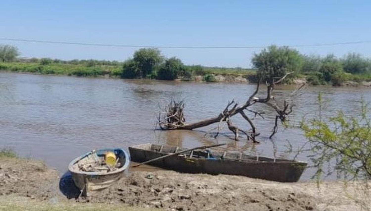 Dejó a un costado las cañas y las líneas y se lanzó al río.