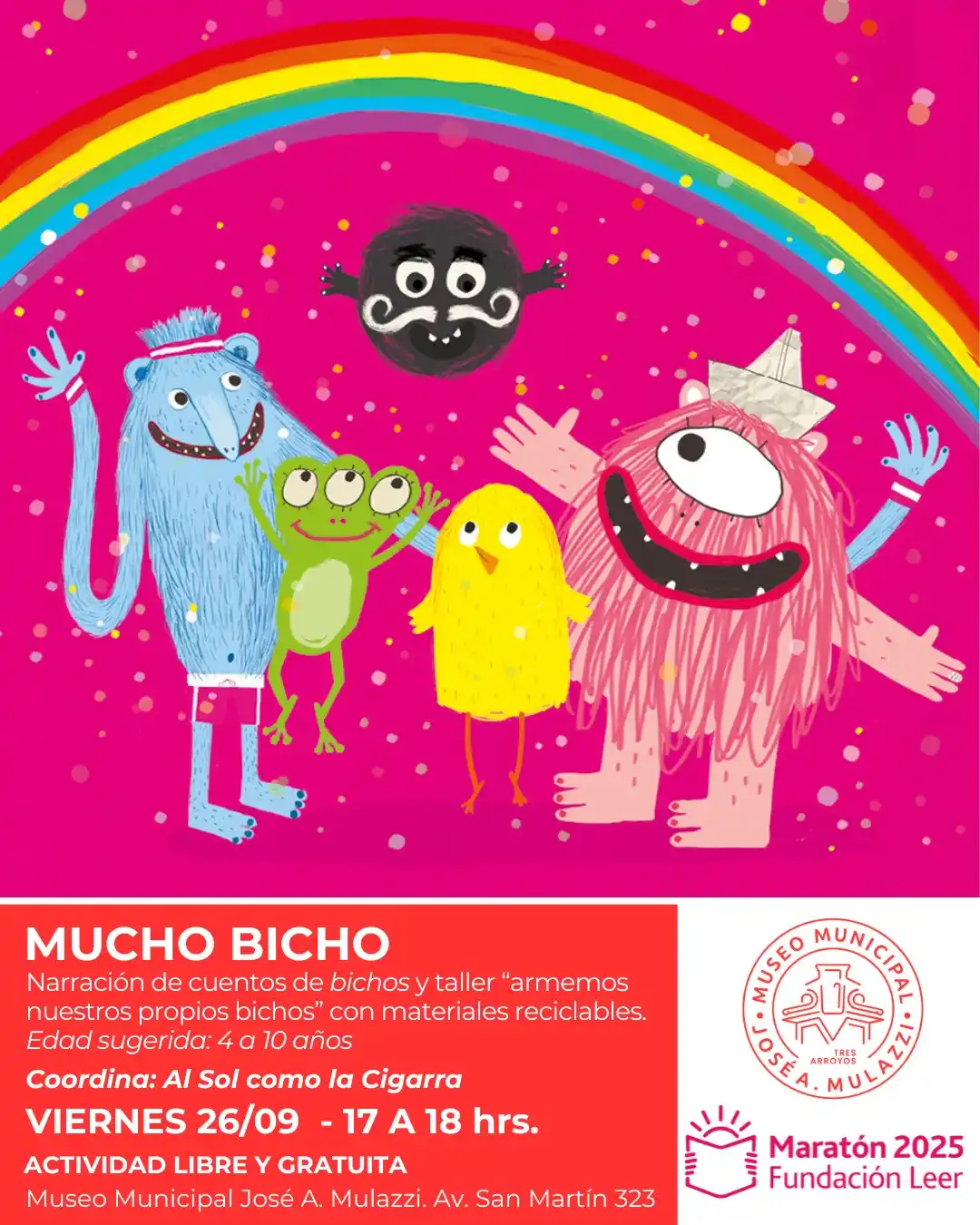 Museo MuIazzi: “Mucho bicho” – Narración de cuentos y taller para niños