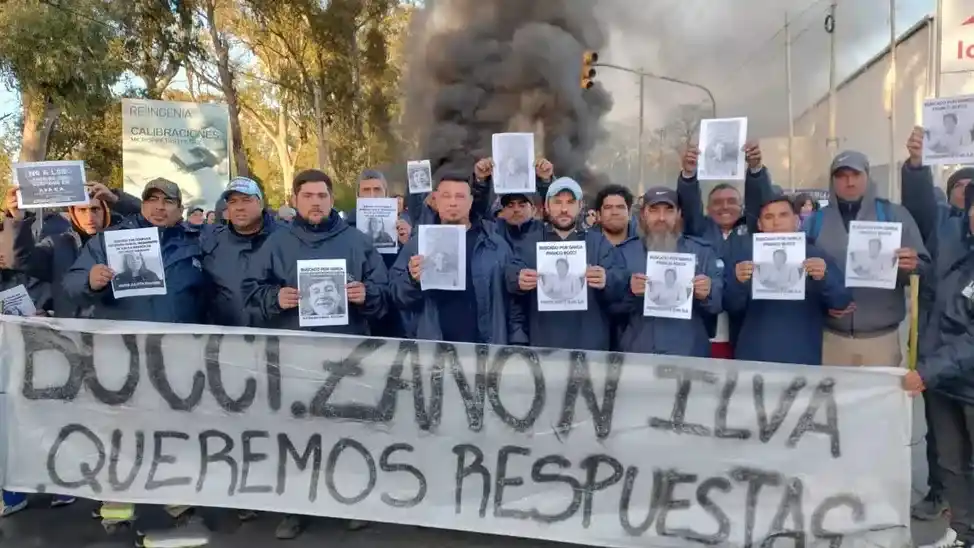 Los trabajadores despedidos de ILVA.