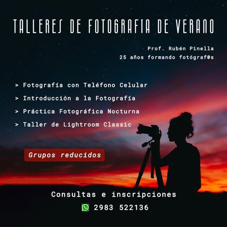 Continúan abiertas las inscripciones para los talleres de verano de fotografía