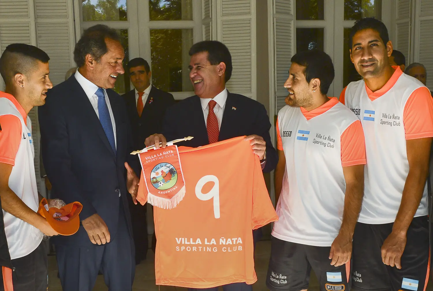 Scioli visitó al Presidente de Paraguay, Horacio Cartes