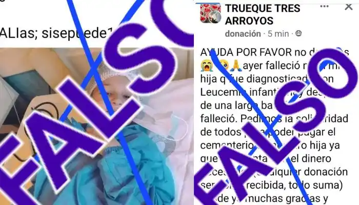 Familia de Uma advierte por intentos de estafa con una foto de la niña