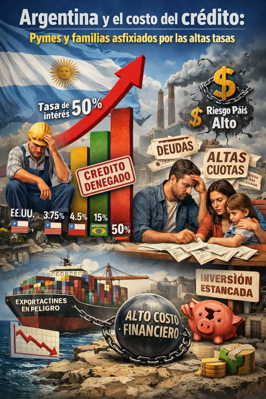 El precio del crédito: el ajuste que frena inversión y empleo